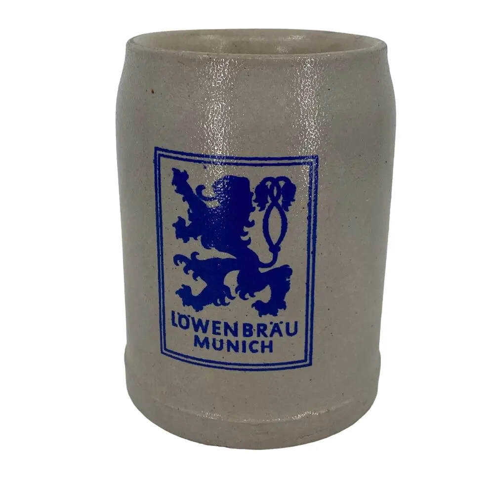 Lowenbrau Munich German Germany Beer Stein Candle .5 Liters Lion